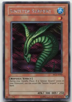 Sinister Serpent WC4-E002 Prismatic Secret Rare HP Yugioh - Image 2