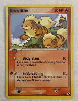 1x Growlithe 55/92 Ex Legend Maker Pokemon Card NM - Image 1
