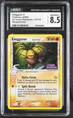 CGC 8.5 Exeggutor EX Holon Phantoms 41/110 Reverse Holo STAMPED Pokemon Card - Image 1