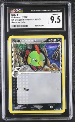 CGC 9.5 MINT+ Natu EX Dragon Frontiers 55/101 Reverse Holo STAMPED Pokemon Card - Image 1