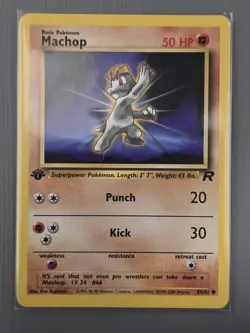 Machop 59/82 1st Edition Team Rocket Pokemon Card - Image 1