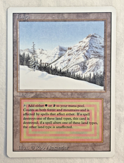 1x Taiga Revised Edition Dual Land MTG Magic the Gathering LP - Image 1