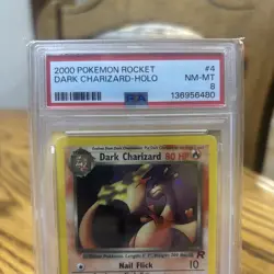 Dark Charizard PSA 8 2000 Pokemon Rocket Unlimited Holo Rare #4/82 - Image 2