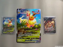 Authentic FlareonV SWSH179 + Flareon Vmax SWSH180 +Jumbo Full Art Promo Pokemon - Image 1