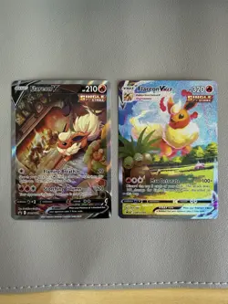 Authentic FlareonV SWSH179 + Flareon Vmax SWSH180 +Jumbo Full Art Promo Pokemon - Image 2