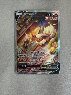 Authentic FlareonV SWSH179 + Flareon Vmax SWSH180 +Jumbo Full Art Promo Pokemon - Image 3