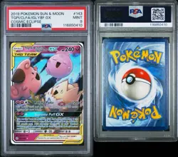 2019 POKEMON SUN & MOON COSMIC ECLIPSE #143 TGPI/CLFA/IGLYBF.GX PSA 9 - Image 3