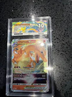 ACE 10 Charizard Pokemon TCG Vstar Crown Zenith Holo 019/159 2023 - Image 1