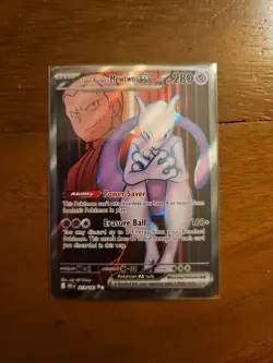 Pokemon Team Rocket's Mewtwo Ex 213/182 Destined Rivals Full Art - Image 3