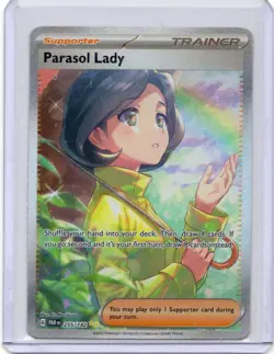 2023 Pokemon SV Paradox Rift PAR EN Parasol Lady #255/182 - Image 1