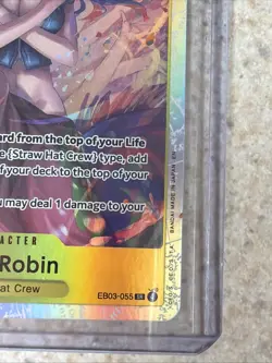 One Piece TCG - Nico Robin PRERELEASE ENGLISH EB03-055 HEROINES SR - Near Mint - Image 3