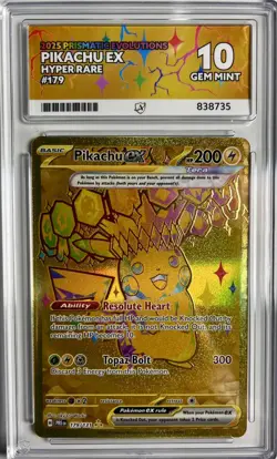 Pokemon Pikachu EX Prismatic Evolution 179/131 Hyper Rare - Ace 10 Gem Mint 💎 - Image 1