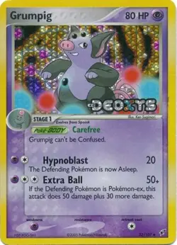 1x (P) Grumpig - 32/107 - Uncommon - Reverse Holo Deoxys Pokemon - Image 1