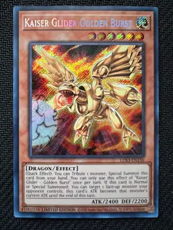 Kaiser Glider Golden Burst LDS3-EN136 Secret Rare YuGiOh - Image 1