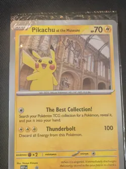 Pokemon TCG Promo Oversized Card - Pikachu at the Museum (Sealed) - UK - Image 1
