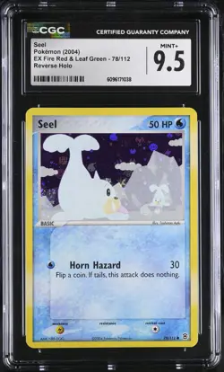 CGC 9.5 MINT+ Seel EX Fire Red & Leaf Green 78/112 Reverse Holo Pokemon Card - Image 1