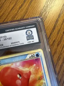 graded Luvdisc Pokemon card, specifically the 39/102 Uncommon card Record Holder - Image 3