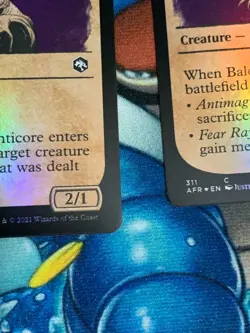 C754 MAGIC GATHERING FORGOTTEN REALMS FOIL SHOWCASE BEHOLDER MANTICORE NM MTG - Image 5