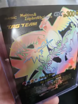 Pokemon Tag Team Moltres & Zapdos & Articuno GX Rainbow Black Foil Fan Art... - Image 3