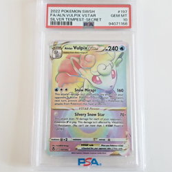 PSA 10 2022 POKEMON SWSH ALOLAN VULPIX VSTAR SILVER TEMPEST SECRET RAINBOW #197 - Image 1