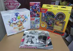 POKEMON PRISMATIC ETB + DESTINED & JOURNEY BUNDLE + POKEMON DAY + WHITE TECH - Image 1
