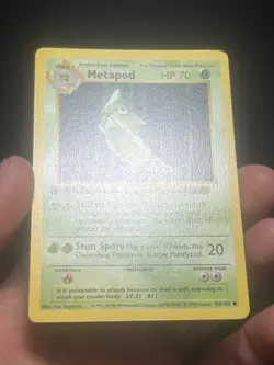Pokemon TCG Metapod 054/102 Base Set (Shadowless) 1st Edition LP/NM - Image 2