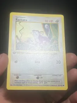 Pokemon TCG Rattata 061/102 Base Set (Shadowless) 1st Edition LP/NM - Image 2