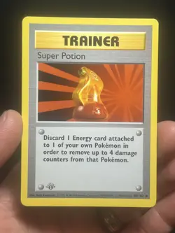 Pokemon TCG Super Potion 090/102 Base Set (Shadowless) 1st Edition LP/NM - Image 1