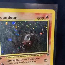 Pokemon Houndour 5/75 - Neo Discovery 1st Edition Holofoil MP. Holo Swirls !!!! - Image 2