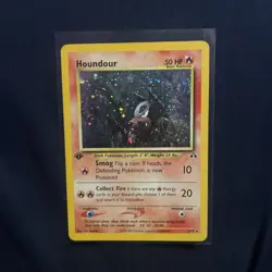 Pokemon Houndour 5/75 - Neo Discovery 1st Edition Holofoil MP. Holo Swirls !!!! - Image 5