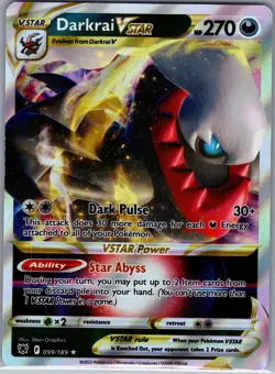 Darkrai Vstar 099/189 - Pokemon TCG SWSH10: Astral Radiance - Ultra Rare (NM) - Image 1