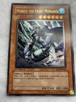 Yu-Gi-Oh Mobius the Frost Monarch 1st Edition Ultimate Rare SOD-EN022 HP - Image 1
