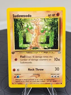 First Edition Sudowoodo Pokemon Card Neo Genesis - Image 1