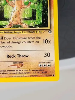 First Edition Sudowoodo Pokemon Card Neo Genesis - Image 2