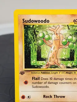 First Edition Sudowoodo Pokemon Card Neo Genesis - Image 3