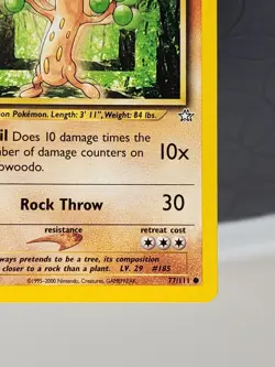 First Edition Sudowoodo Pokemon Card Neo Genesis - Image 5