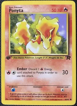 Ponyta 64/82 Team Rocket Regular 1st Edition - Pokemon Card - Image 1