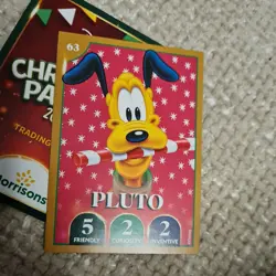 Morrisons Disney Christmas Party Trading Cards 2025 - New 63 Pluto Dog - Image 1