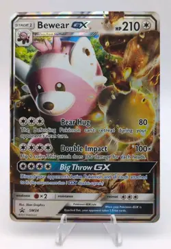 Pokemon TCG Black Star Promo SM34 Bewear GX Ultra Rare Card NM Condition - Image 1