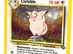RARE Clefable Pokemon 1999 Holo Jungle Prerelease Promo English 1/64 PSA 6 - Image 3