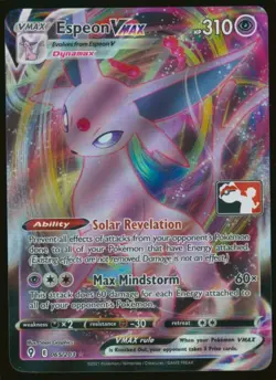 Pokemon Card Espeon VMAX 065/203 Prize Pack Promo Series Stamp FA NM 2020 - Image 1
