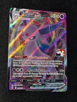 Pokemon Card Espeon VMAX 065/203 Prize Pack Promo Series Stamp FA NM 2020 - Image 3