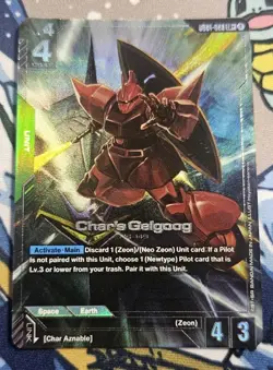 Char’s Gelgoog - Newtype Rising GD01-023 LR+ - NM / Mint Gundam Card Game - Image 1