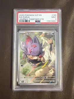 Pokemon Graded Card PSA 9 Ns Zorua ETB Promo Journey Together 2025 - Image 1
