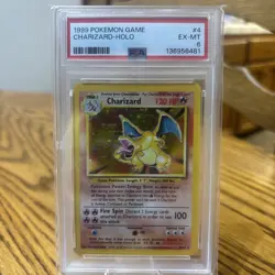 PSA 6 Charizard Base Set Holo 4/102 Pokemon Card - Image 1