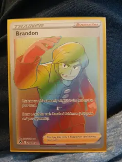 Pokemon TCG Brandon Sword & Shield - Silver Tempest 203/195 Holo Secret Rare - Image 1