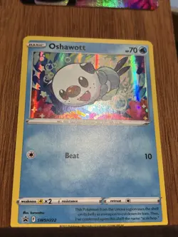 Pokemon TCG Oshawott Sword & Shield SWSH222 Holo Promo Cosmos Holo Rare Promo - Image 2