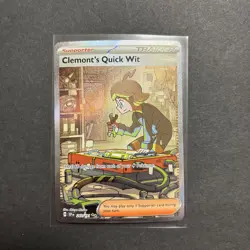 Clemonts Quick Wit 243/191 Special Illustrator Rare Surging Sparks Pokemon NM - Image 1