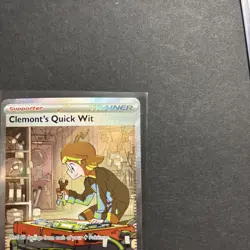 Clemonts Quick Wit 243/191 Special Illustrator Rare Surging Sparks Pokemon NM - Image 2