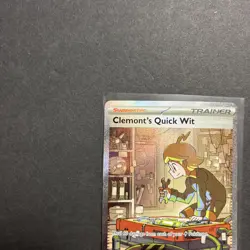 Clemonts Quick Wit 243/191 Special Illustrator Rare Surging Sparks Pokemon NM - Image 3